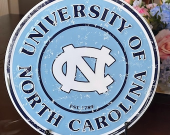 UNC Metal Sign: Embossed Aluminum, Officially Licensed, Made in USA