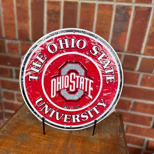 Ohio State University, 12&quot; Ohio State University Wreath Sign, OSU Wreath, OSU Wreath Sign, Ohio State Room Decor, Ohio State Team Decor