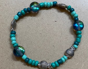 Custom Handmade Glass Beaded Bracelet