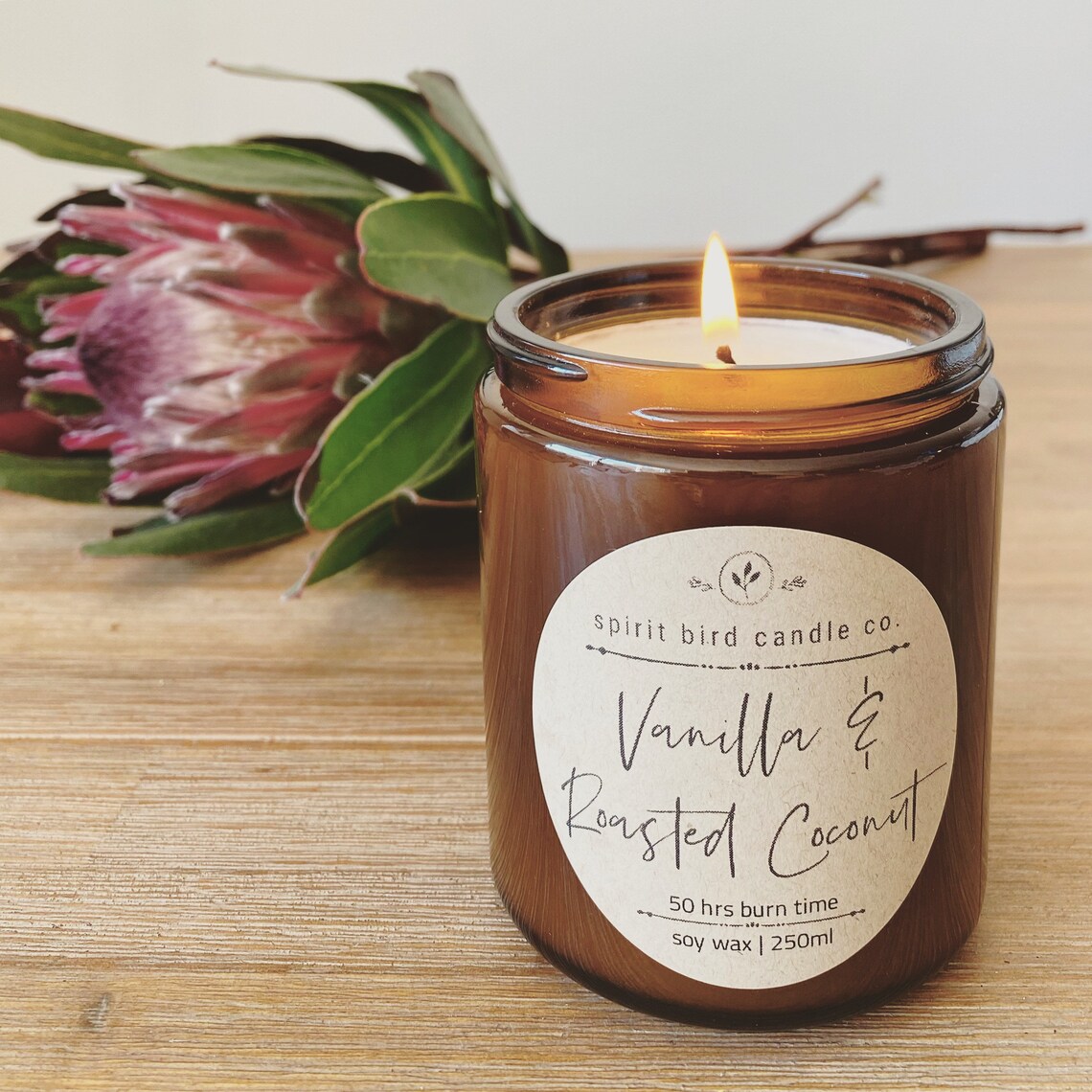 Vanilla & Coconut Scented Candle 100 soy wax candle 250g Etsy