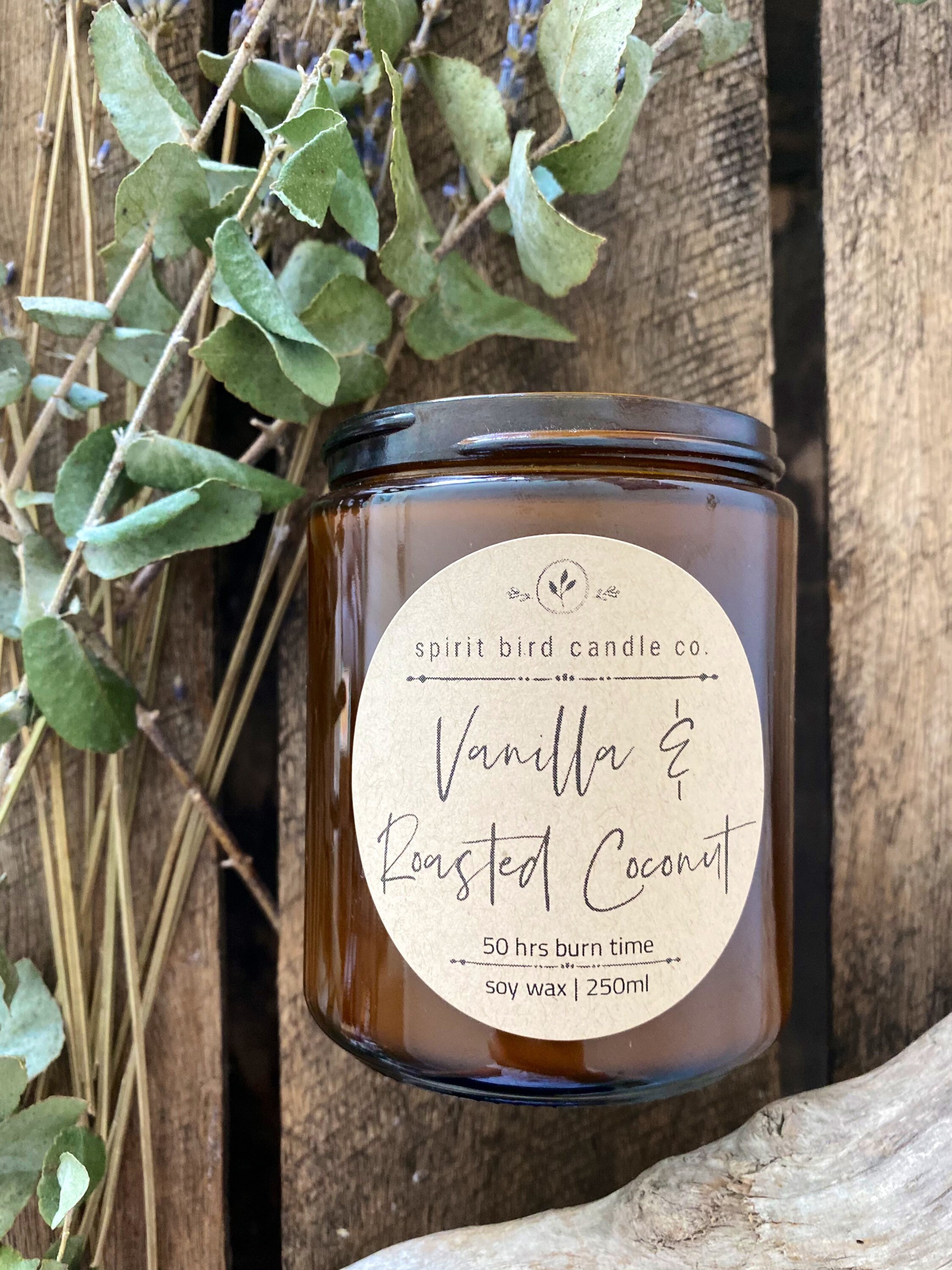 Vanilla & Coconut Scented Candle 100 soy wax candle 250g Etsy