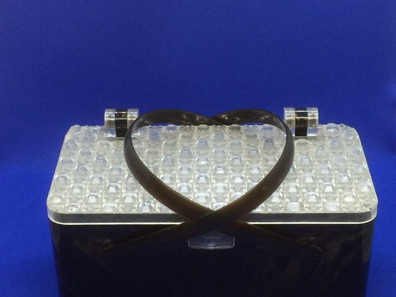 Vintage Tortoise Shell Lucite Handbag