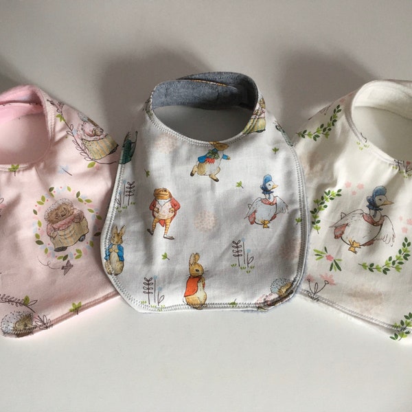 Beatrix Potter Inspired Baby Bibs - A great new baby gift