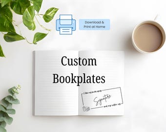 5 Clear Custom Bookplates, Book Convention, Author Signature, Book Signing, Signed By Author Sticker, BookCon