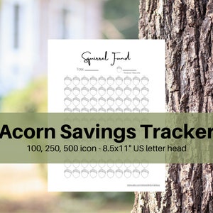 Squirrel Fund Printable, Emergency Fund Digital Download, 1k Savings Tracker, Dave Ramsey&#39;s Baby Step 1, Acorn Savings Color Sheet