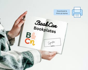 Book Con Bookplate, 5 Clear Custom Bookplates, NYC Book Convention, Author Signature, Book Signing, Signed By Author Sticker, BookCon