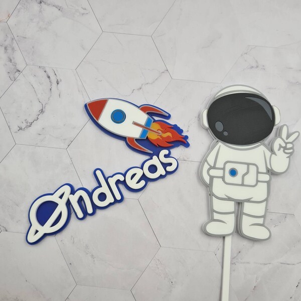 Rocket Ship Cake Topper - Etsy Australia