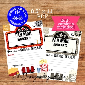 Fan Mail Teacher Appreciation Printable