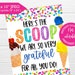 Here's the Scoop Ice Cream Printable Sign INSTANT | Etsy