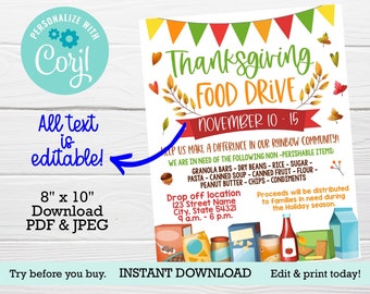 canned food drive flyer template