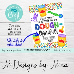 Playdough Terug naar school-tag Eerste schooldag, Doughlightful-jaar Open huis van de school, Welkom terug-tags Favoriet speelgoed in de klas Ik ben opgewonden over DOH