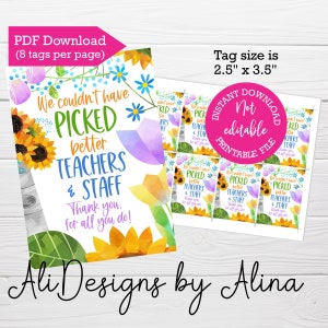 We Couldn't Have Picked Better Teachers and Staff, Appreciation Tags ...