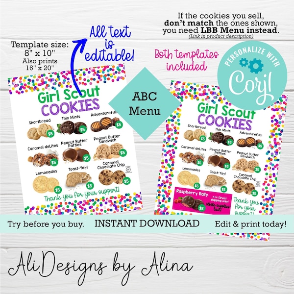 Girl Scout Cookies 2023 - Etsy