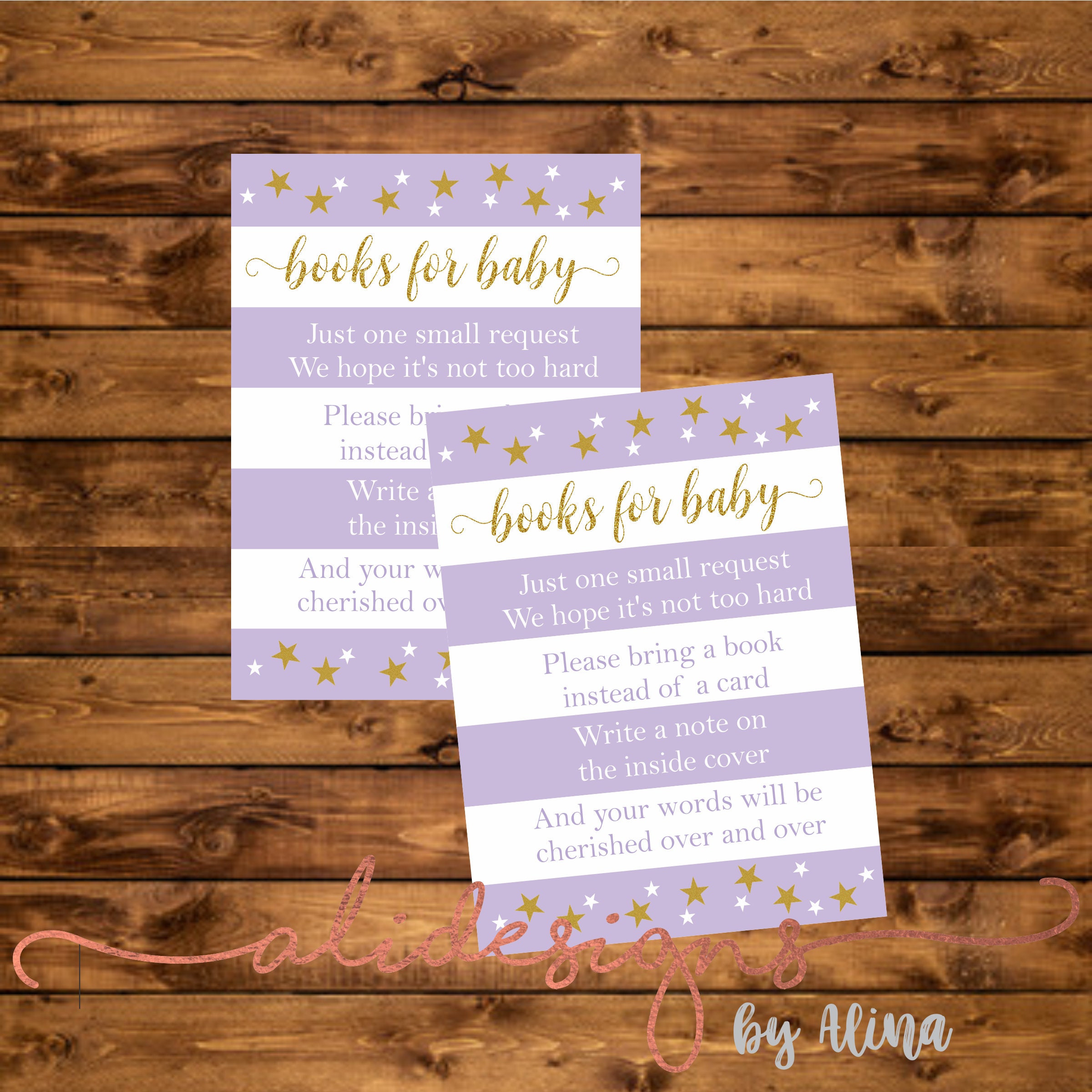 Books for baby insert printable PDF Etsy