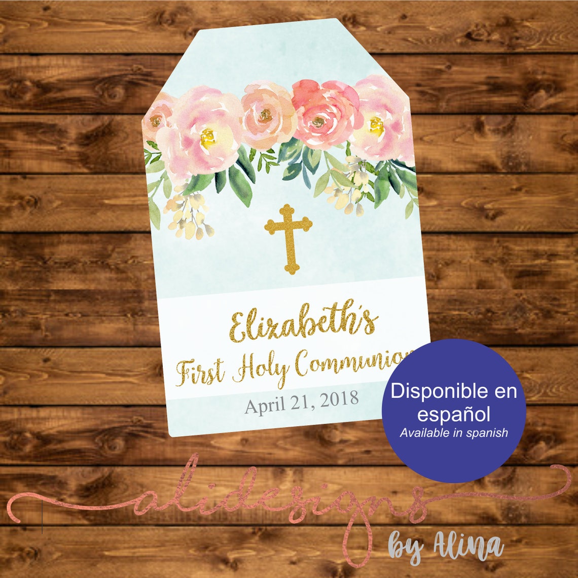 Printable First Holy Communion tag | Etsy