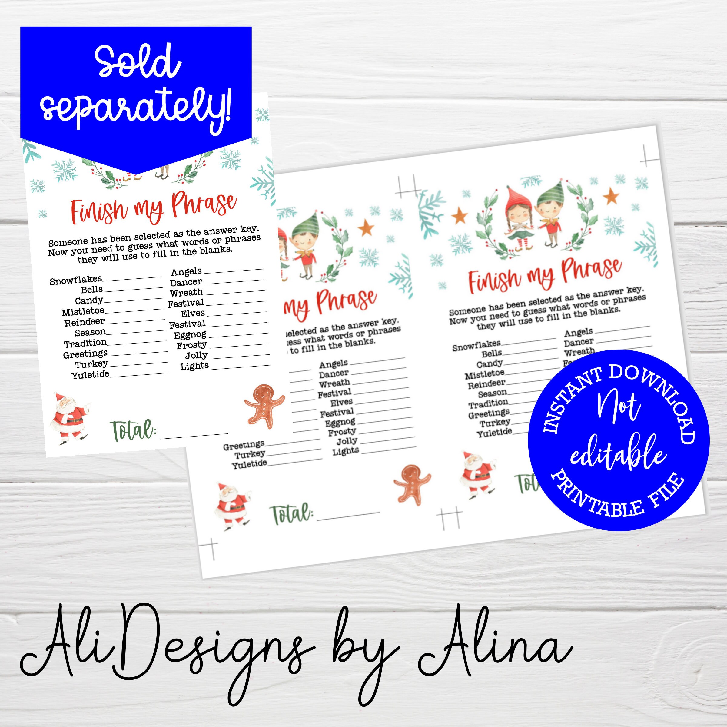 The Price is Right PRINTABLE Game Christmas Edition INSTANT - Etsy