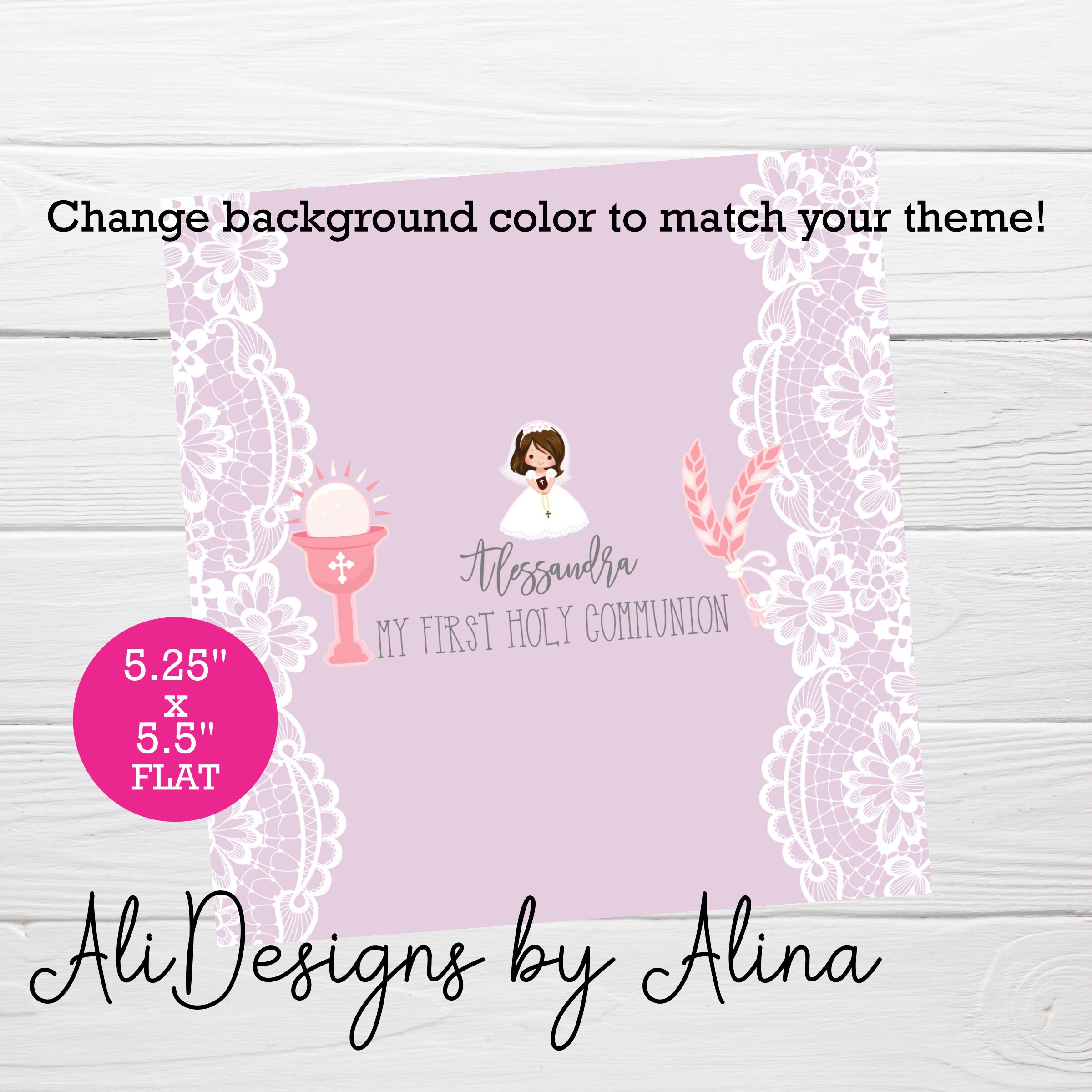 First Holy Communion Chocolate Wrapper Editable Template | Etsy