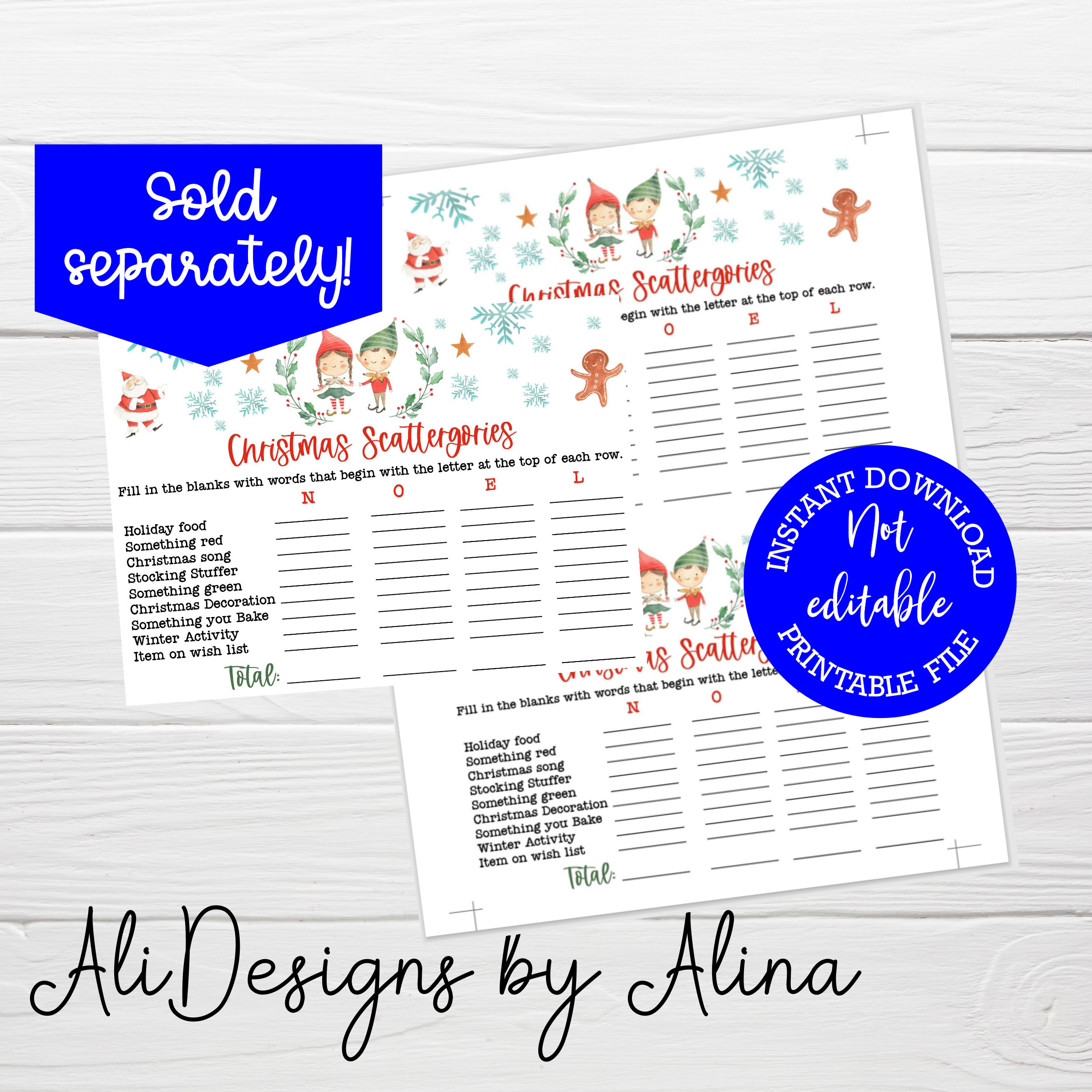 The Price is Right PRINTABLE Game Christmas Edition INSTANT - Etsy