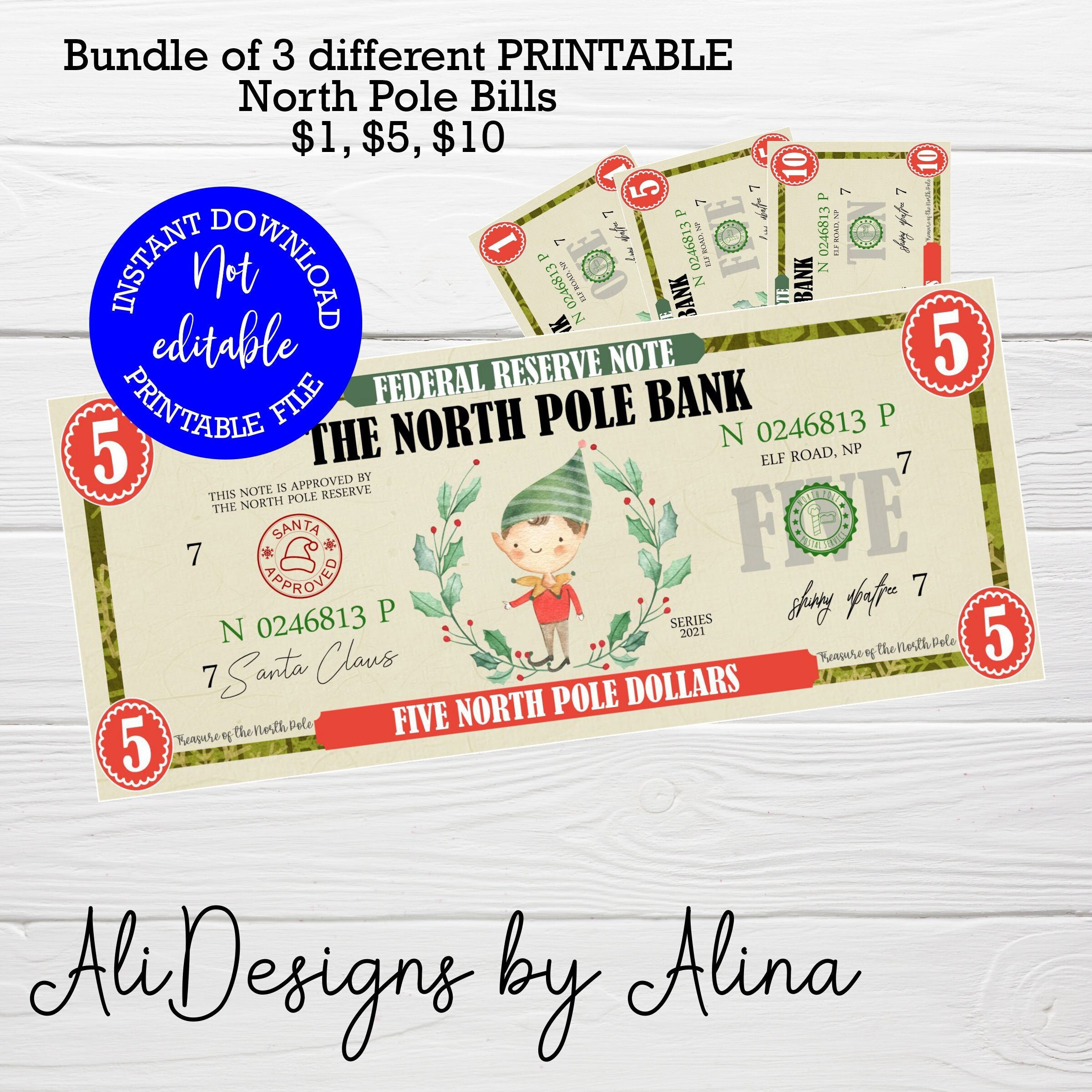 Printable Santa Money