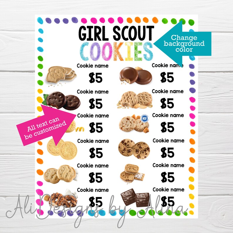 Girl Scout Cookie Booth Printable Mega Bundle LBB 2022 Etsy UK