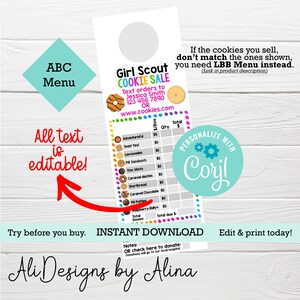 Girl Scout Cookie Sale Printable Mega Bundle EDITABLE - Etsy