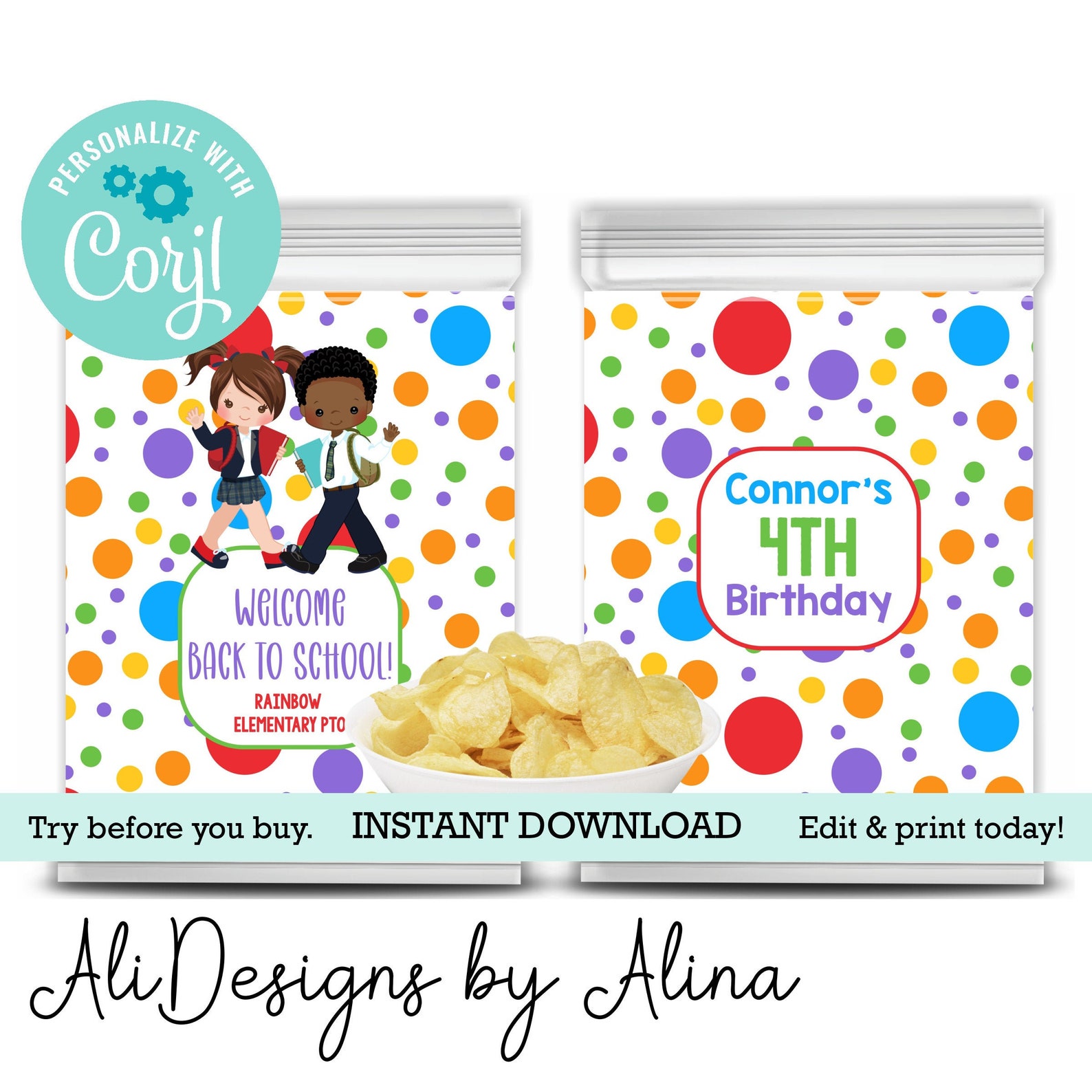 Mini Chip Bag Printables