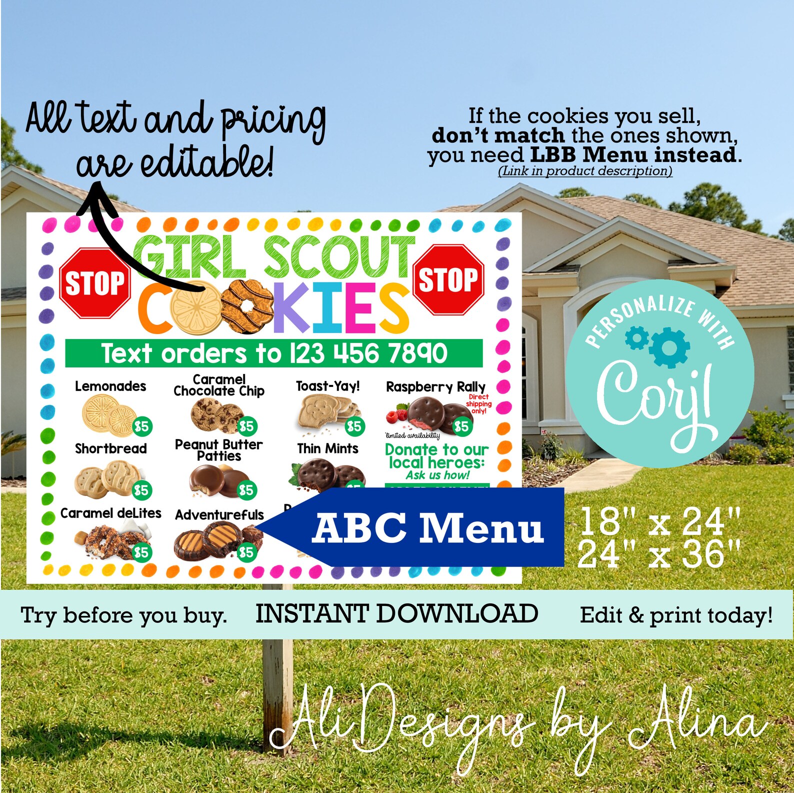 Girl Scout Cookie Sale Printable Mega Bundle EDITABLE - Etsy