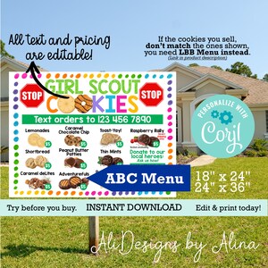 Girl Scout Cookie Sale Printable Mega Bundle EDITABLE - Etsy