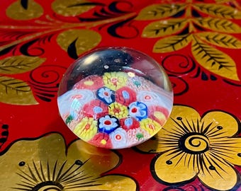 ムラーノの小さな花柄ガラス製ペーパーウェイト - Etsy 日本