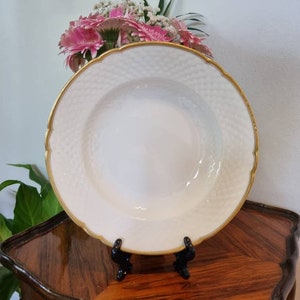 Gorgeous Mid-Century Porcelain Bing And Grøndahl White And Gold Bowls