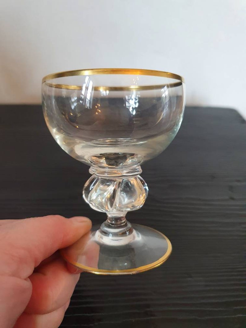 Beautiful Holmegaard Gisselfeld Liqueur Glasses