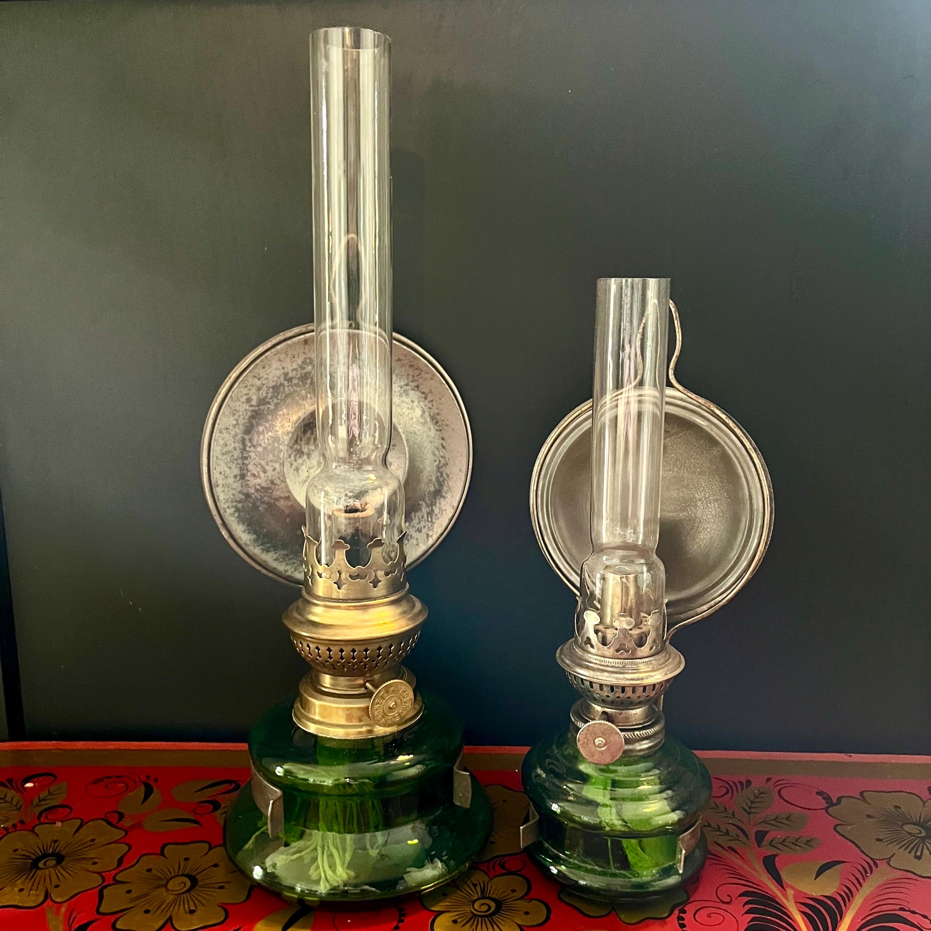 Vintage Oil Lamps – Kosmos Brenner & Japanese Green Glass With