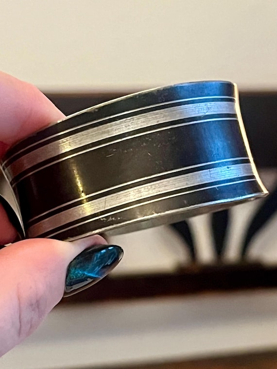 Vintage Jørgen Jensen Pewter Cuff Bracelet - Danish Modernist