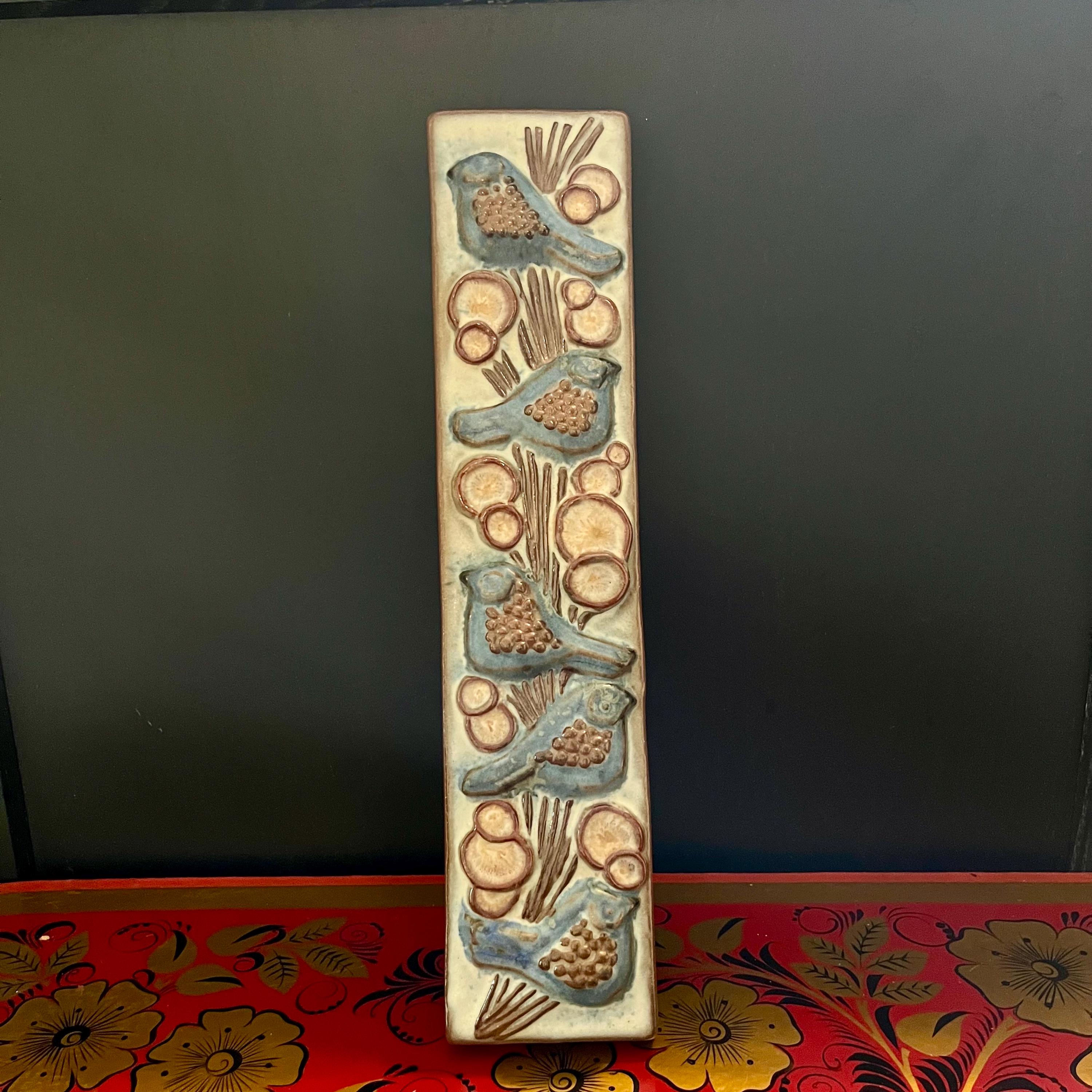 Vintage Michael Andersen Ceramic Bird Wall Relief / Marianne