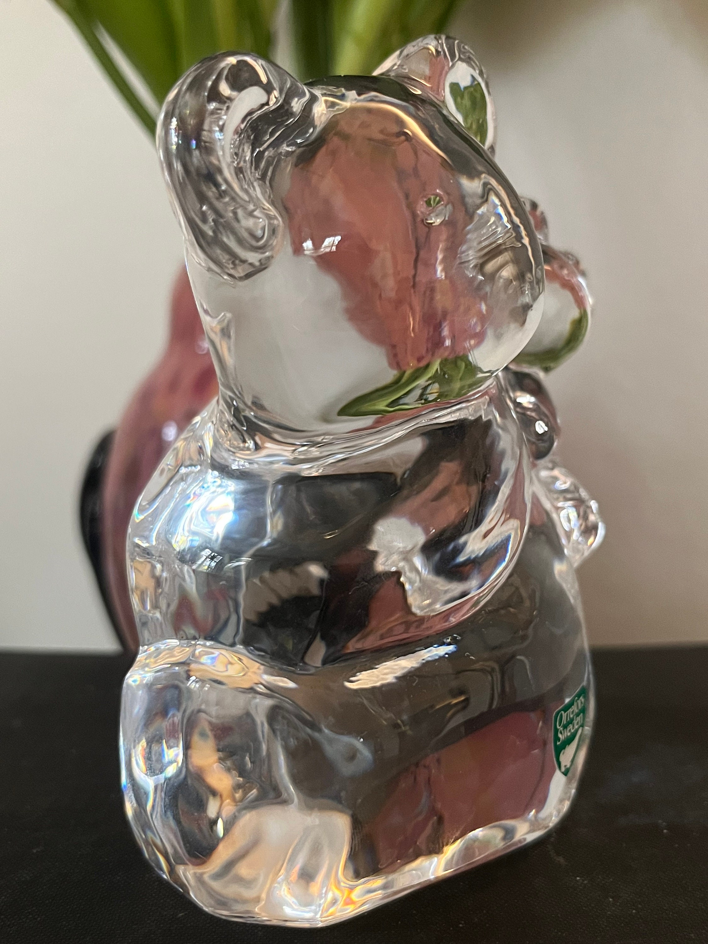 Vintage Orrefors Crystal Animal Paperweight: Swedish Art Glass - Etsy