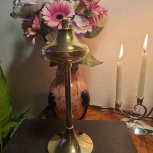 Beautiful Vintage Danish Brass Oil Lamp
