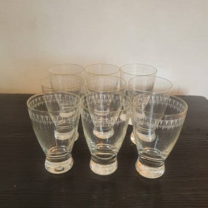 Set di nove bicchieri da acqua Lyngby degli anni '50