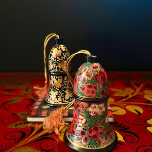 Beautiful Handmade Kashmiri Paper Mache Christmas Bells