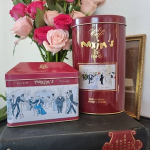 Set van twee Maxim's De Paris Metalen Containers.
