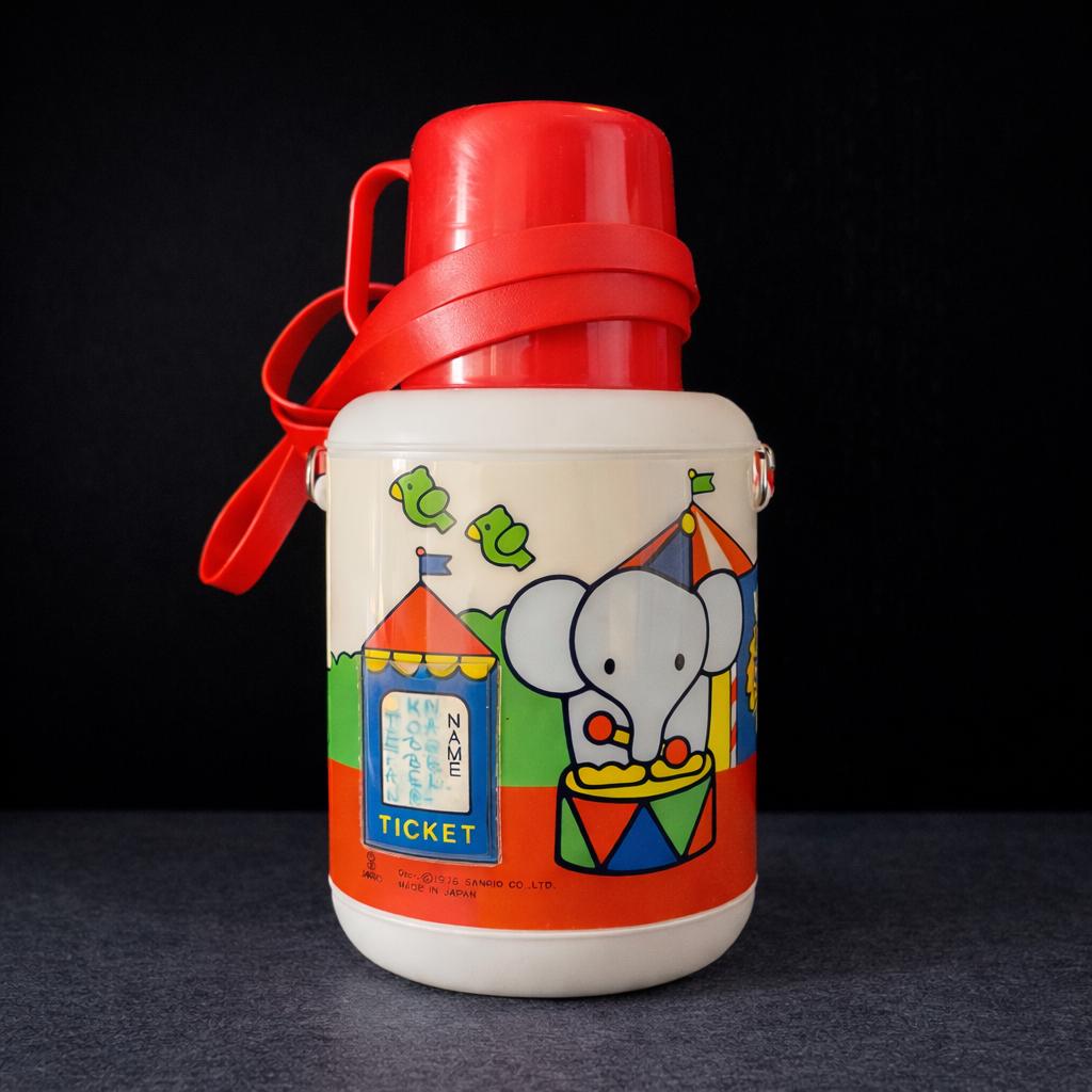 Vintage 1976 Hello Kitty Thermos Bottle – Sanrio Japan – Circus