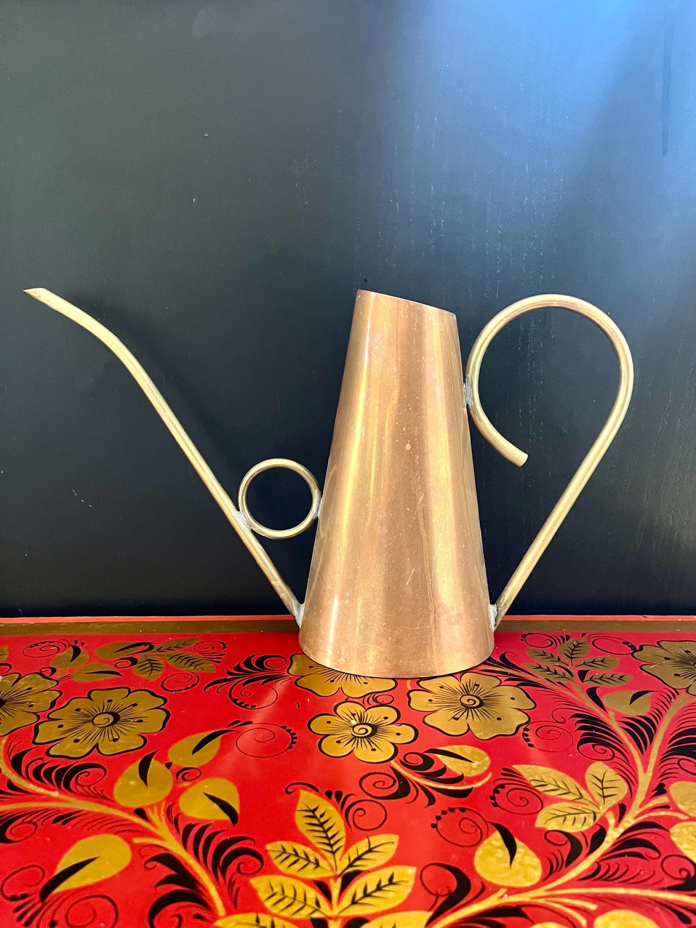 Beautiful Mid Century Copper And Brass Watering Can