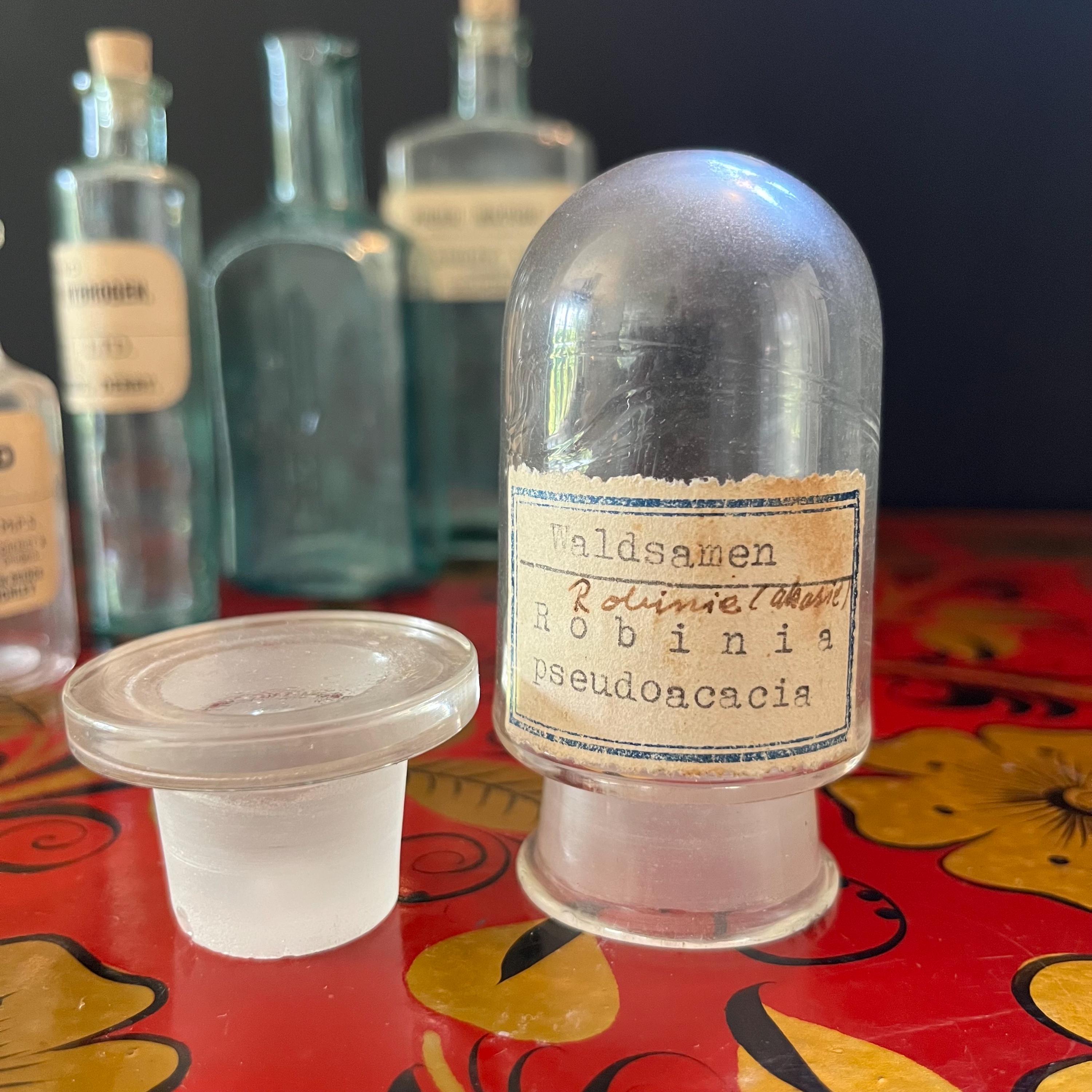 アンティークの薬瓶セット – ホウ酸、フェノール混合物、過酸化水素