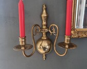 Stunning Vintage Brass Candle Sconce