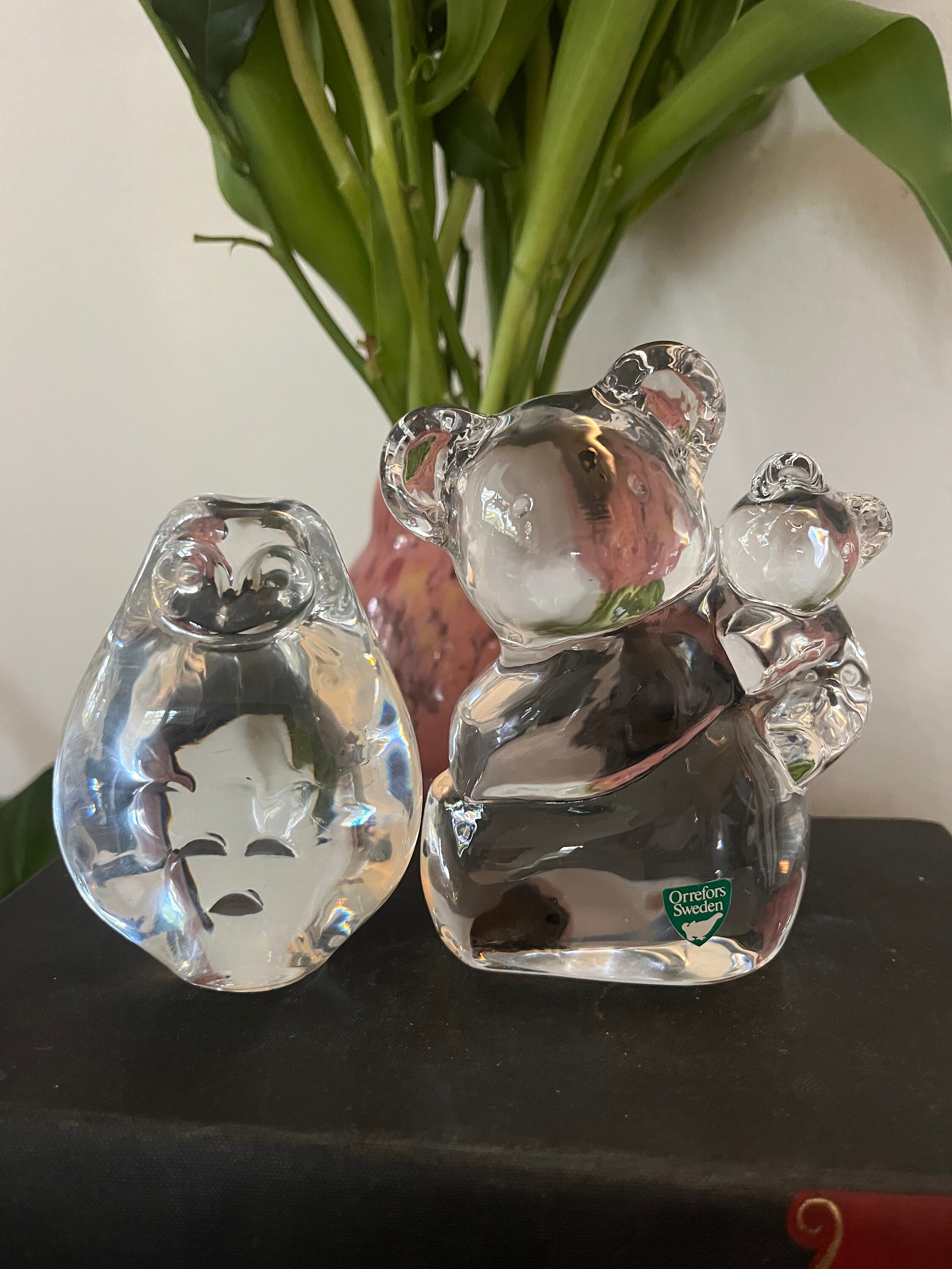Sweden Orrefos　クリスタルガラス　ボウル　花瓶　小物入　置物 Vintage Orrefors Crystal Animal Paperweight: Swedish Art Glass - Etsy