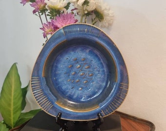 Gorgeous Vintage Søholm Blue Triangle Decorative Bowl