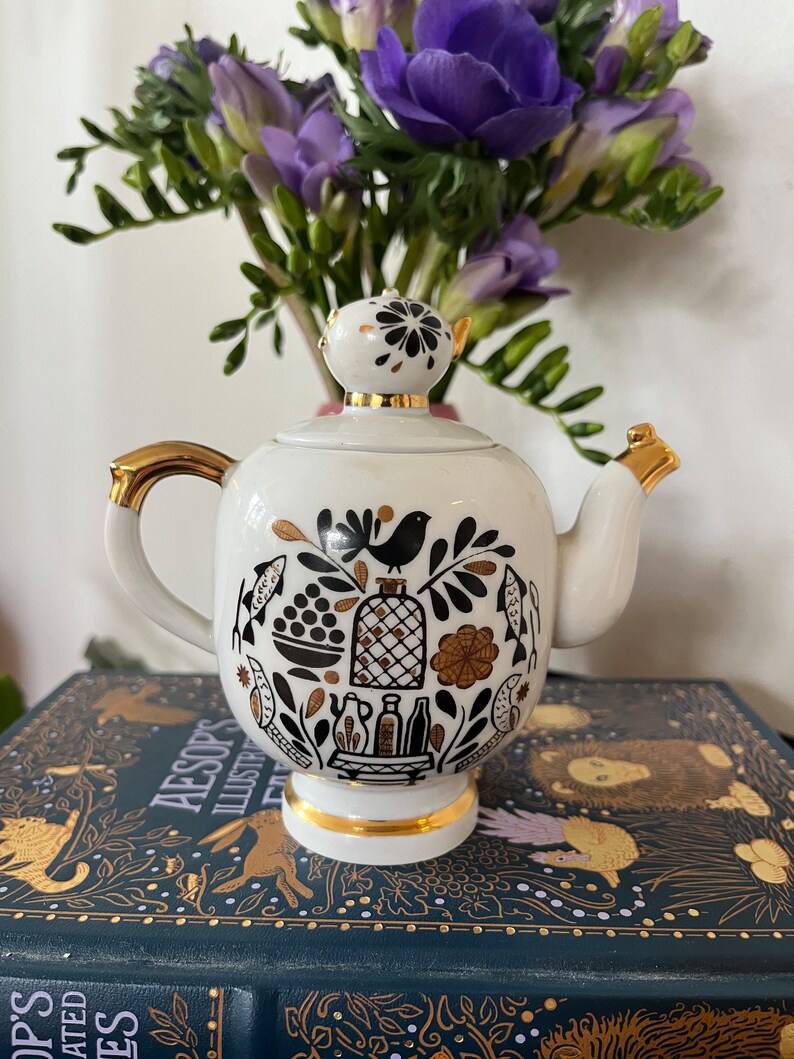 Beautiful Decorative Lomonosov Teapot zdjęcie 3