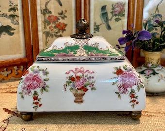 Vintage G&C Denmark VASE Handpainted Pottery Flower Vase 60s 70s