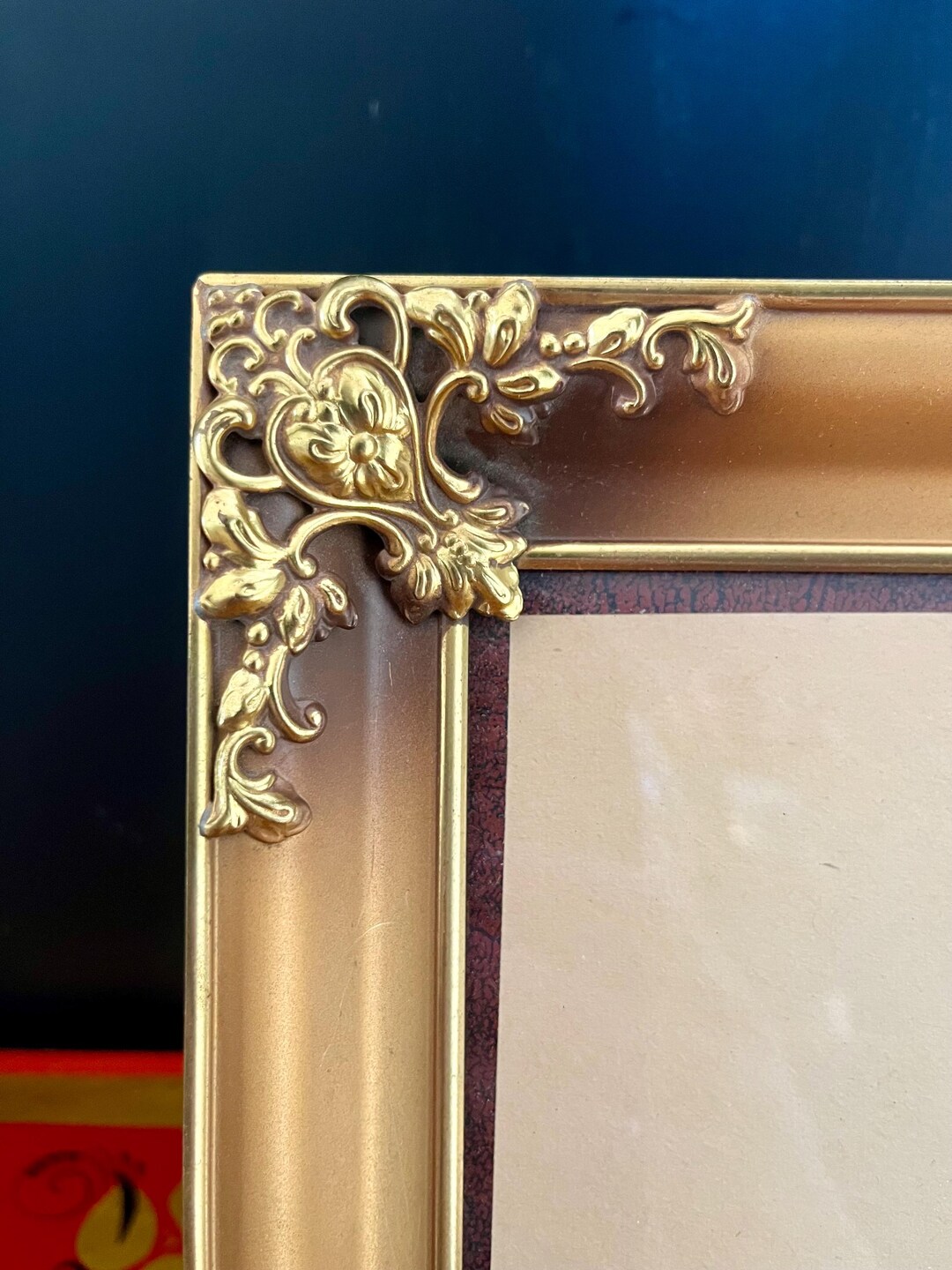 Vintage Ornate Danish Metal Photo Frame - Mid Century Decor - Etsy