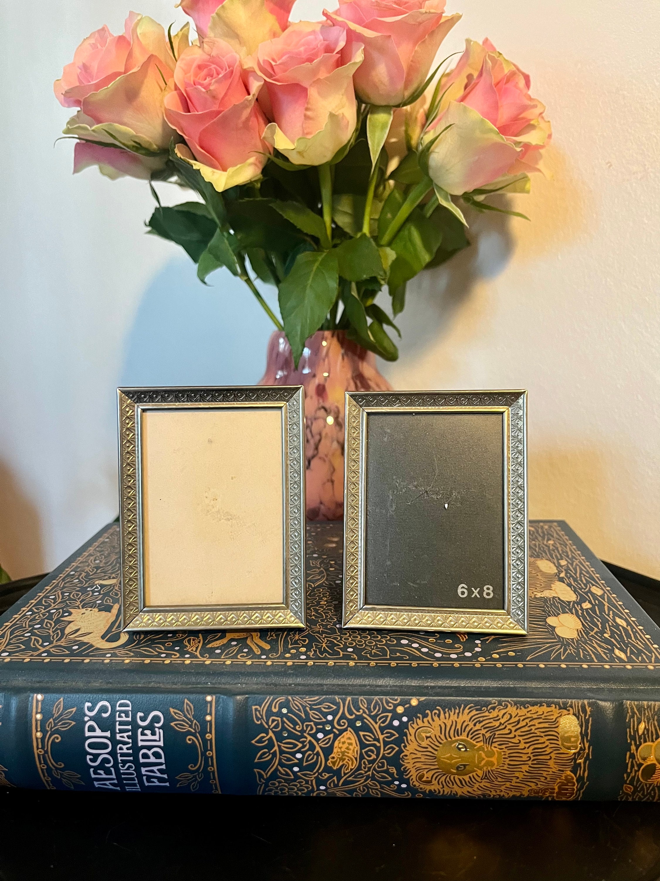 Set of Two Vintage Silver Metal Frames - Etsy