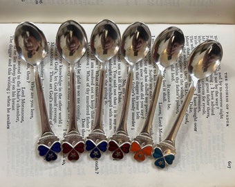 デミタススプーン ビンテージ メカ デンマーク MEKA スターリングシルバー Vintage 70s Meka Denmark Demitasse Enameled Gold Tone Spoon